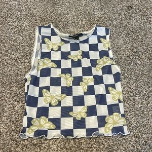 Sheer butterfly top